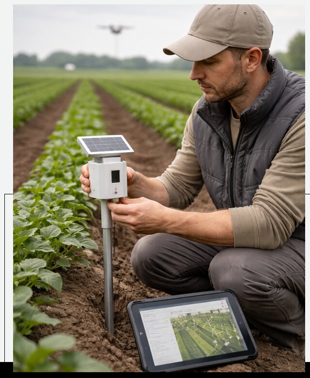 IoT мониторинг сельскохозяйственных полей и контроля в Геленджике