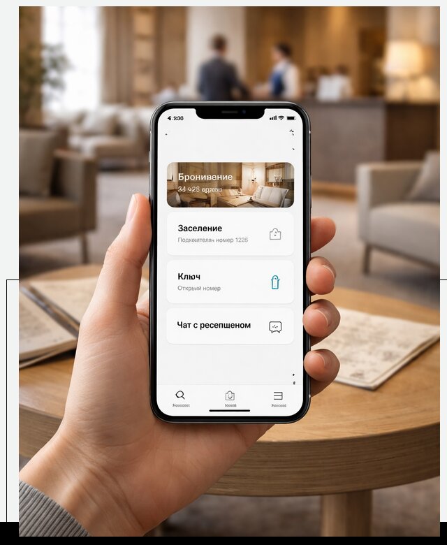 Мобильное приложение для гостей отеля в Геленджике, управление сервисом